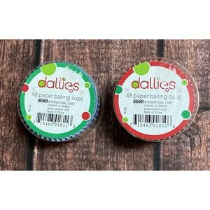Dallies Christmas Standard Baking Cups/Liners Lot Of 2 (48 ct. Per Pack) New